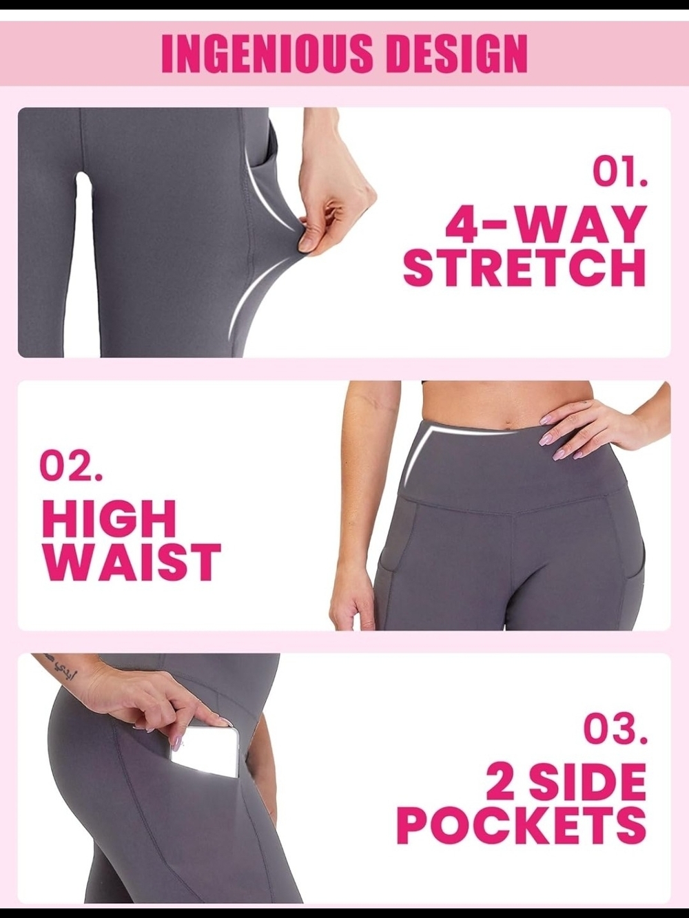 Sculpt High-Rise Black Performance Leggings - Picture 3 of 5